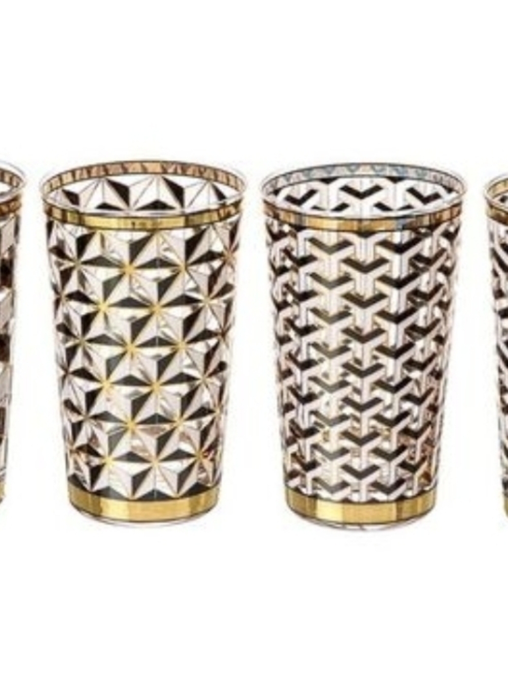 Jonathan Adler Set Of 4 Boxed Versailles Highball Glasses New In Box